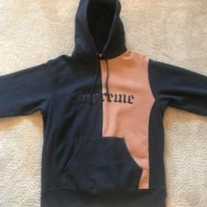 Supreme split old english hoodie size small (black